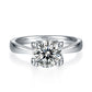 D color 3 Carat Four-Prong Solitaire Moissanite Engagement Ring