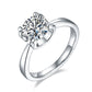 D color 3 Carat Four-Prong Solitaire Moissanite Engagement Ring