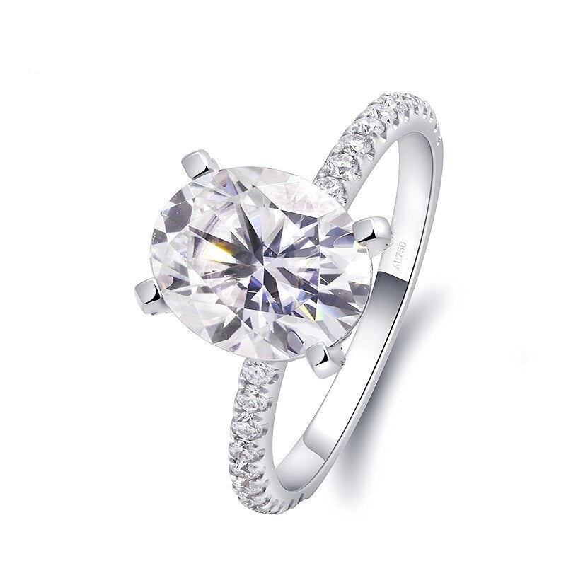 oval halo ring prong setting engagement ring