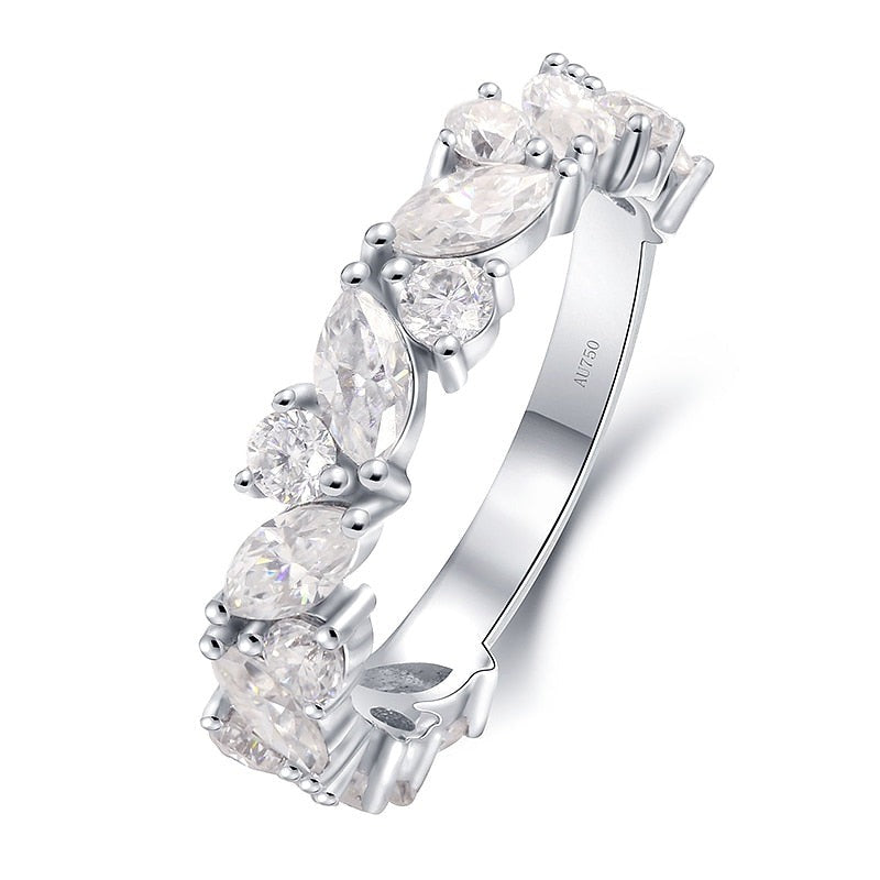 marquise cut half eternity ring